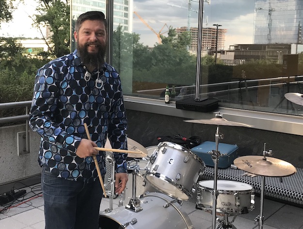 Patrick with drums-2